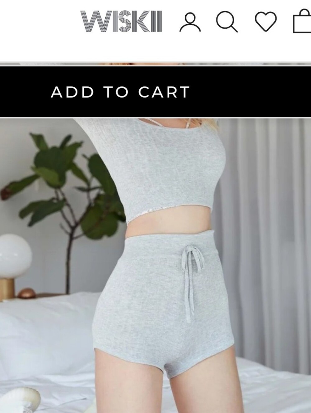 Wiskii Gray Fall Textured Knit Lounge & Life Shorts m Fits Small